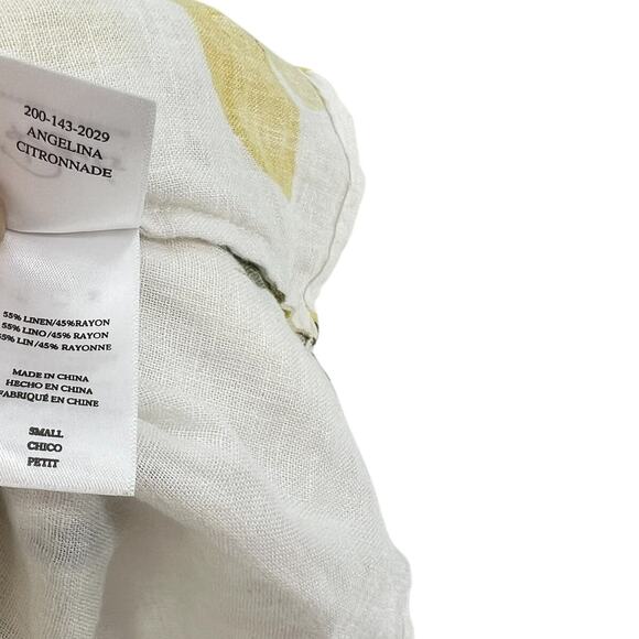 Rails Angelina Dress Mini Linen Citronnade Lemon Print White Yellow Size Small - Picture 13 of 13